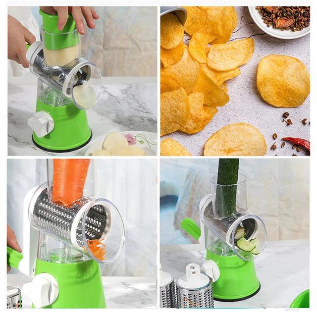 Manual Vegetable Cutter Slicer 3 in1 Slicer ,Kadokash, Grater, Multifunctional Kitchen Gadgets Cutting Machine