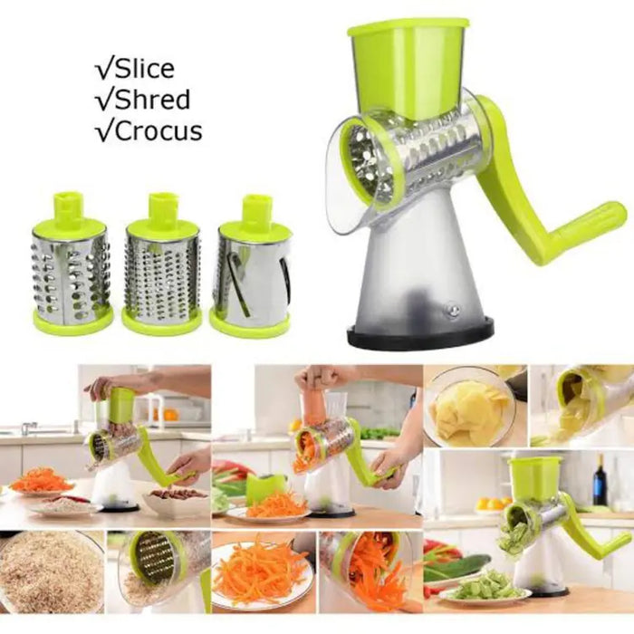 Manual Vegetable Cutter Slicer 3 in1 Slicer ,Kadokash, Grater, Multifunctional Kitchen Gadgets Cutting Machine