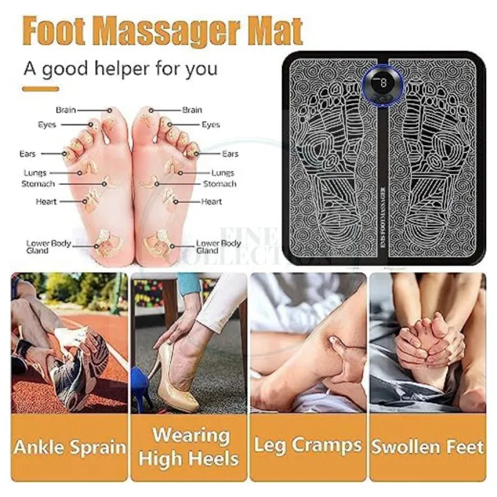 (pack Of 2) EMS Massager For Neck & Foot Combo Pack With Rechargeable Battery